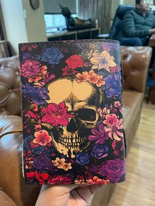 New Era Skull Leather Journal Vintage A5 Creative Handmade Halloween Spells Notebook Deckle-edge Antique Paper Sewn Binding Gift - Product Image 2