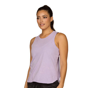 Débardeur sans manches noir délavé à col rond taille L pour femme, et débardeur sans manches lilas moyen pour femme sportive - Product Image 6