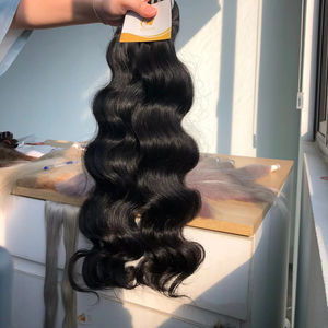 Extensions de Cheveux Naturels Vierge Vietnamiens Non-Remy 100% Blanches, Style Lisse Ondulé, Toutes Couleurs, Qualité Supérieure, Prix de Gros - Product Image 1