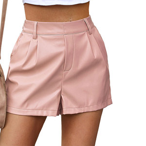 Street Wear Hot Product Low Moq Women <b>Leather</b> <b>Shorts</b> Wholesale Plus Size Women <b>Leather</b> <b>Shorts</b> - Product Image 1