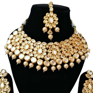 Vintage Style Zircon Flower Shape Alloy 24K Gold Plated Jewelry Set Necklace Earrings Headpiece White Wedding Anniversary - Product Image 2