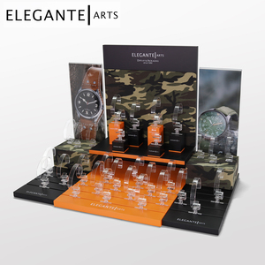 Reloj deportivo para hombre con pantalla de ventana de color negro y naranja, estilo camuflaje, con soporte para reloj. - Product Image 2