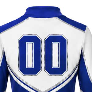 Maillot de sport à manches longues sublimé bleu roi et blanc pour équipe athlétique – Performance, entraînement, compétition - Product Image 4