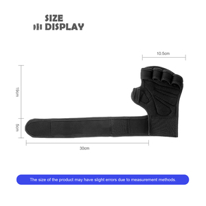 Gants de fitness ventilés à paume ouverte pour l'entraînement, la musculation et la gym, avec sangle de poignet, noirs, pour hommes - Product Image 5