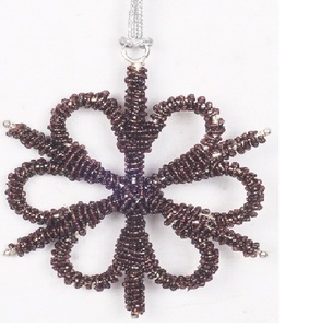 <b>Star</b> Dark Brown Beaded Factory Direct Durable Waterproof Modern Style Customizable Size <b>Hanging</b> Christmas Ornament for - Product Image 1