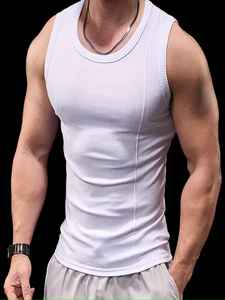 Camiseta sin mangas personalizada al por mayor 2026 para hombre, chaleco holgado transpirable de poliéster para deporte y entrenamiento, camiseta de verano para hombre - Product Image 3