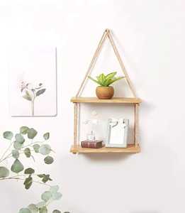 Modern Black Wooden <b>Floating</b> Shelf S Shaped <b>Wall</b> Mounted Storage <b>Unit</b> Single Tier Adjustable Flexible Design Flower Pot Rack - Product Image 3