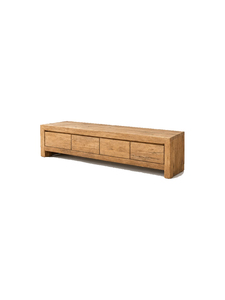 Mueble de Salón Minimalista de Madera Maciza, Mueble de Almacenamiento Moderno con Diseño de Panel Plano - Product Image 4