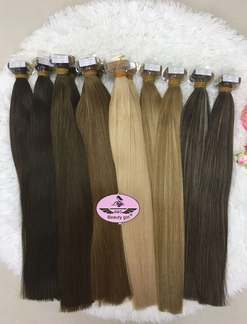 Solução De Perda De Cabelo Clipe De Extensão De Cabelo Humano Natural Fita Encaracolada Em Extensões De Cabelo De Fita Por Atacado Extensões De Cabelo