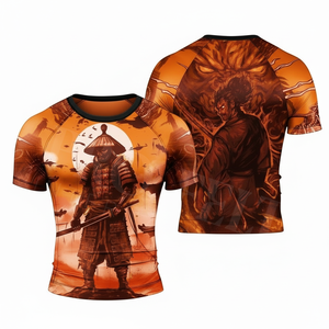 เสื้อยืดออกกำลังกายแบบสั่งทำ OEM ODM ขายส่ง ออกแบบเองได้ เสื้อรัดรูปสีพื้นเรียบ แขนสั้น เสื้อแรชการ์ด เสื้อยืดกีฬาฟิตเนสสั่งทำ - Product Image 3