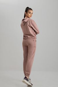 Wholesale Women Solid Color Hoodie and <b>Jogger</b> Pants Set Soft Cotton Fleece Custom Logo Manufacturer - Product Image 2