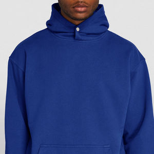Sudadera con Capucha Naranja Lisa con Logotipo Personalizado, Sudadera Unisex Extra Grande de Felpa de Algodón Grueso para Hombre, Ropa Casual - Product Image 4