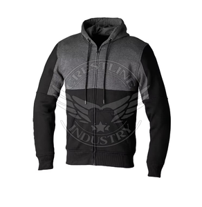 CRESTLINE INDUSTRY Customizable Cotton Men Winter Motorcycle Racing Hoodie Zip-Up Full Sleeve Biker Riding Sweatshirt - Product Image 1
