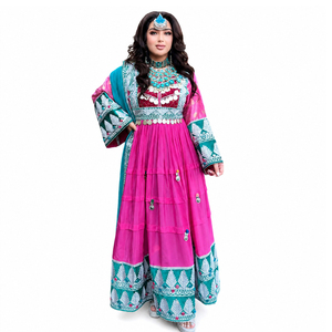 Vestidos Afganos Kuchi de Alta Calidad, Estilo Vintage, al por Mayor, para Mujer, Tallas Personalizadas, Largos hasta el Suelo, Tejido Pesado - Product Image 1