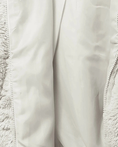 Chaqueta con capucha de piel sintética color blanco roto para mujer, con cremallera completa, abrigo de felpa Sherpa, ropa de invierno personalizada, fabricante de ropa al por mayor - Product Image 5