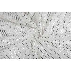 Tela Georgette Teñible en Color Blanco Hueso con Bordado Geométrico, 44 Pulgadas de Ancho por Yarda - MirrorTFAB - Product Image 4