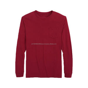 เสื้อยืดแขนยาวผู้ชายสไตล์เรียบง่ายพร้อมกระเป๋า ผลิตจากผ้าที่นุ่ม ระบายอากาศได้ดี และทรงหลวมสบายสำหรับชุดลำลองประจำวัน - Product Image 1