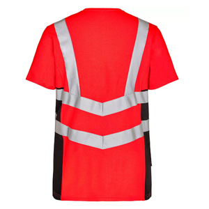 Camisetas de Alta Visibilidad para Trabajadores de la Construcción, Manga Corta, 100% Algodón, con Cinta Reflectante de Seguridad Vial para Hombre - Product Image 2