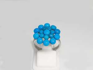 Genuine Blue Turquoise <b>Ring</b> 925 Sterling Silver Natural Gemstone Jewelry Handmade Gift For Women Elegant - Product Image 4