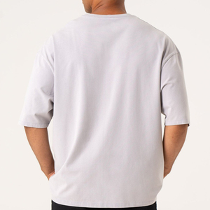 Camiseta Formal de Manga Corta para Hombre, Talla Grande, con Logotipo Bordado en la Parte Delantera, Tela Ligera, Hombros Caídos, Anti-Pilling - Product Image 2