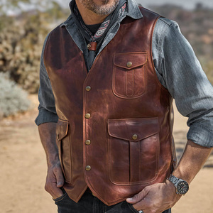 Chaleco de Cuero para Motociclista al por Mayor, OEM, de Alta Calidad, Hecho en Pakistán - Product Image 6