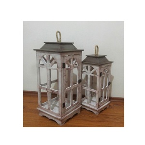 Wooden Candle Lantern Decorative Accent for Home Decor Wedding Table Centerpieces <b>Fireplace</b> <b>Mantel</b> and Seasonal Displays - Product Image 1