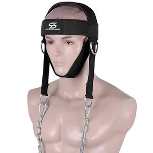 Harnais de tête pour l'entraînement du cou avec sangle réglable et chaîne robuste pour la musculation, équipement de sport pour la maison - Product Image 1
