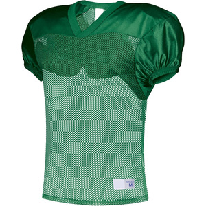 Maillot de football américain pour homme, col en V, manches courtes, en mesh marron, respirant, coupe classique, vêtements de sport pour adultes - Product Image 5