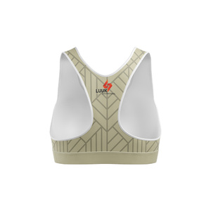 Sujetador deportivo tipo racerback para mujer con estampado geométrico, soporte medio, lo último en ropa deportiva transpirable 2026 - Product Image 2