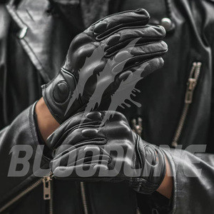 Guantes de Motocicleta de Cuero BLOODLINE, Estilo Deportivo, Transpirables, Sin Forro, para Ciclismo y Uso en Exteriores - Product Image 2