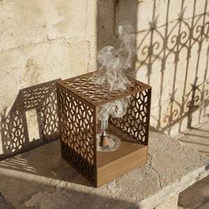 Luxury Arabic Bakhoor Burner Metal Incense Holder Oud Burner Home Fragrance Burner Ramadan <b>Eid</b> Islamic Home Decor <b>Gift</b> - Product Image 4