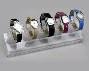 Support de montre en acrylique noir et blanc |   Support d'affichage de montres haut de gamme pour les magasins de détail et les salles d'exposition - Product Image 3