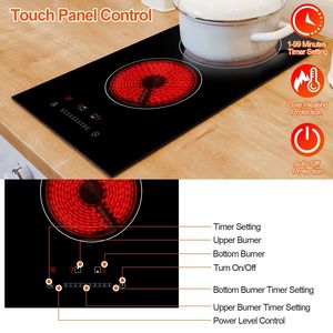 Piano Cottura Elettrico a Doppia Induzione 110V 1900W con Timer Integrato e 9 Impostazioni - Product Image 4