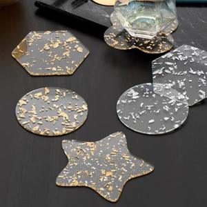 Ensemble de sous-verres en résine acrylique avec fleurs pressées, design bohème de luxe, faits à la main, écologiques, diamètre 400 mm, épaisseur 4 mm, personnalisables - Product Image 2