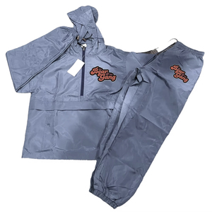 Ensemble de survêtement décontracté en nylon 100 % uni de qualité export pour hommes et femmes, personnalisable, pour l'entraînement et le jogging - Product Image 1