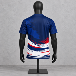 Maillot de football sublimé pour homme, col montant, manches longues, anti-transpiration, respirant, anti-UV, polyester, coupe classique, toutes tailles - Product Image 3