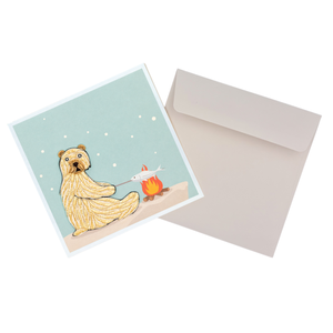 Carte de vœux d'hiver personnalisée en quilling, motif ours polaire en camping, collection faune faite à la main, fournisseur OEM/ODM en gros - Product Image 5