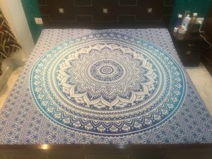 Printed Geometric Muslim <b>Round</b> Cotton <b>Table</b> <b>Cover</b> Handmade 3D Printed Design Customizable Machine Washable - Product Image 6