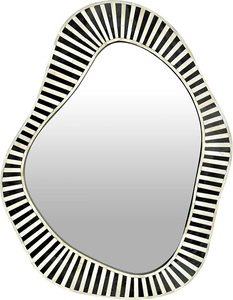Resin Inlay Modern Wall Mirror with Smart Frame Handmade USB Charging Polished Edge for Home <b>Decor</b> Luxury Hotels - Product Image 6