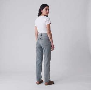<b>Women</b> Washed Denim Pants <b>Button</b> Waist Casual <b>Jeans</b> Pants <b>Women's</b> Latest Mens <b>Jeans</b> Denim Pants Customized Style Wholesale - Product Image 3