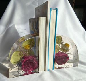 Luxury Resin Bookends Abstract Sculpture Heavy Duty <b>Book</b> <b>Holder</b> Elegant Living Room Decoration Accent - Product Image 4