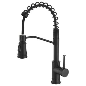 Rubinetto da Cucina Monocomando Nero in Acciaio Inossidabile con Doccetta Estraibile - Product Image 6