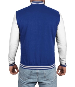 Veste universitaire décontractée en mélange de coton épais, personnalisable pour équipes, fabrication OEM ODM, fournisseur en gros de vêtements, veste varsity pour hommes - Product Image 4