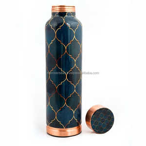 Pure Copper 1000ml Hammered <b>Water</b> <b>Bottle</b> for Gym Camping Travel Eco Friendly Leak Proof Wholesale - Product Image 1