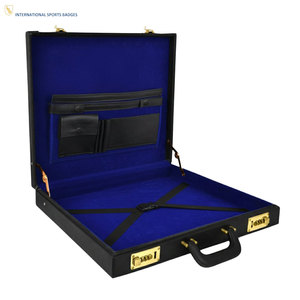 Estuche Rígido de Cuero para Regalia Masónica, Bordado, con Cuentas Magnéticas, Cosido, Personalizable, Ecológico, Duradero, Unisex - Product Image 3
