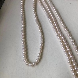 Collar de Perlas de Agua Dulce Naturales de 8-9 mm, Plata de Ley S925, Cadena de Madre Perla Rara con Estilo Similar - Product Image 2