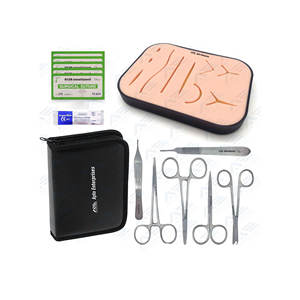 Kit de entrenamiento para estudiantes de medicina, almohadilla de piel quirúrgica de acero inoxidable, instrumento de práctica, instrumento médico manual - Product Image 1