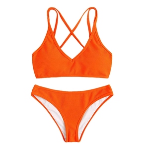 2026 Latest Design Women's <b>Sexy</b> Two Piece Spandex Nylon <b>Bikini</b> <b>Sets</b> Quick Dry Breathable Reversible Swimsuit With Custom Front - Product Image 1
