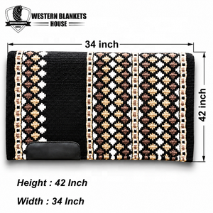 Luxury New Zealand Wool <b>Heavy</b> Horse Show Pad Handmade Western Saddle Pad OEM Available for <b>Heavy</b> Horses Equestrian Riding OEM - Product Image 3