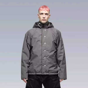 Men's <b>Techwear</b> Hooded <b>Jacket</b> Waterproof Windbreaker Tactical Streetwear Urban Functional High Neck Grey Outerwear Coat Wholesale - Product Image 1